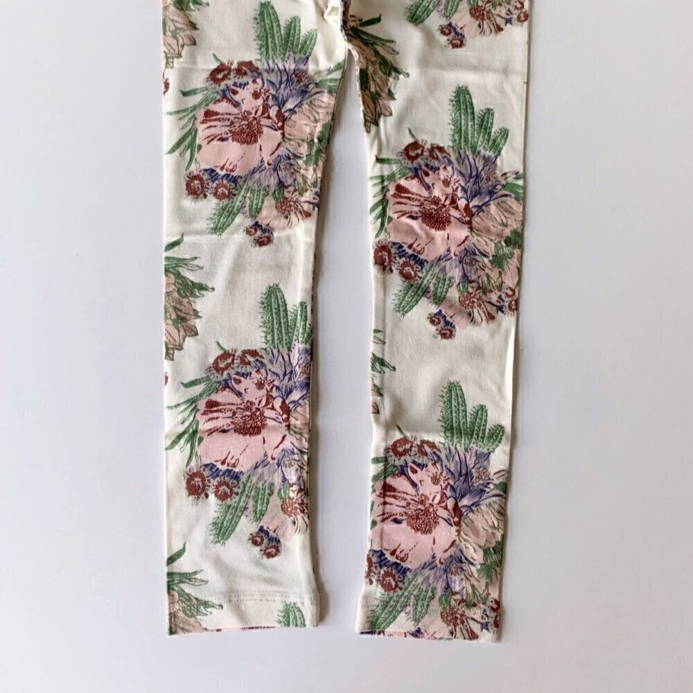 Kate Quinn Cactus Floral Bamboo Girl Skinny Leggings 5T - Picture 3 of 6
